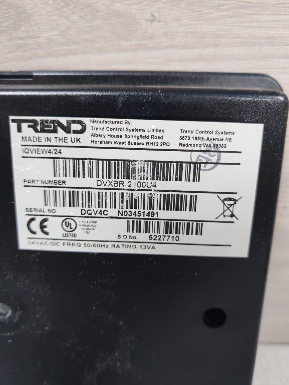 TREND DVXBR-2100U4 TREND IQVIEW4/24 DVXBR-2100U4 3