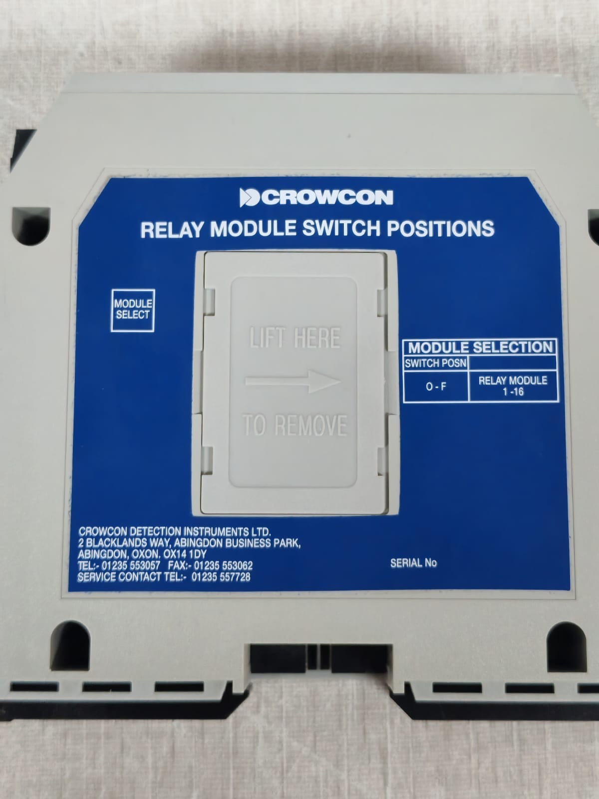 CROWCON UNKNOWN CROWCON 1-16 RELAY MODULE SWITCH POSITIONS 5