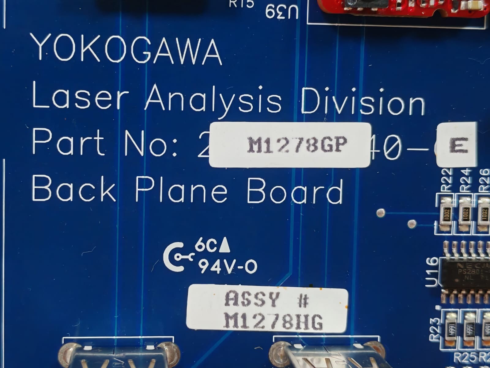 Yokogawa M1278GP Yokogawa M1278GP Vertillas Backplane Board 8