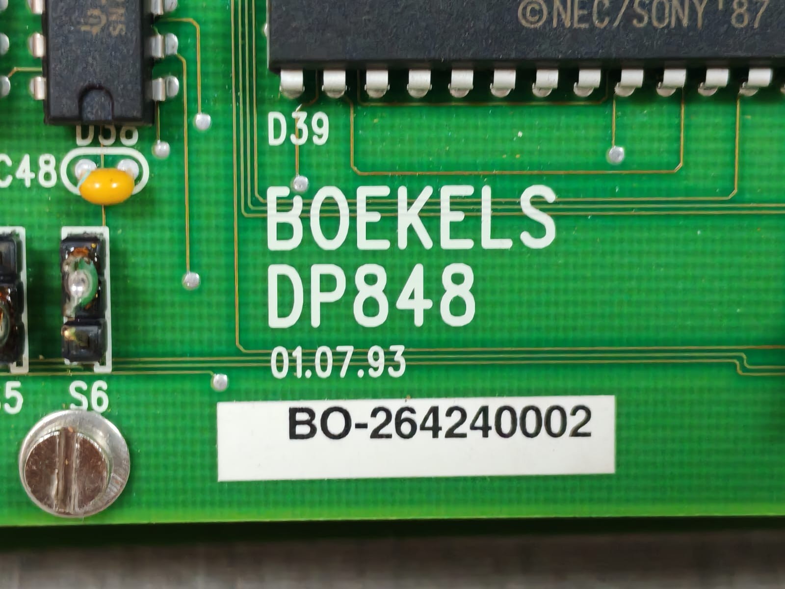Boekels 2 6514 0001/B Boekels DP848-00 Display Monitor /Pcb Board 2 6514 0001/B 6