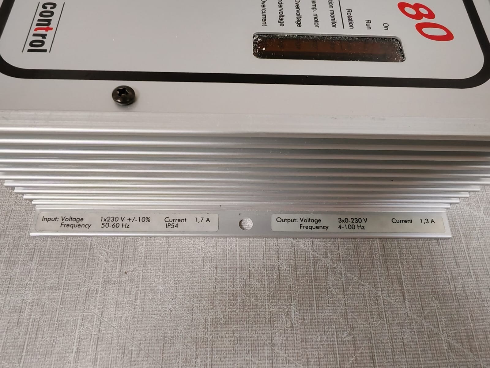 IBC CONTROL MICROMAX 180 IBC CONTROL MICROMAX 180 FREQUENCY CONVERTER 9