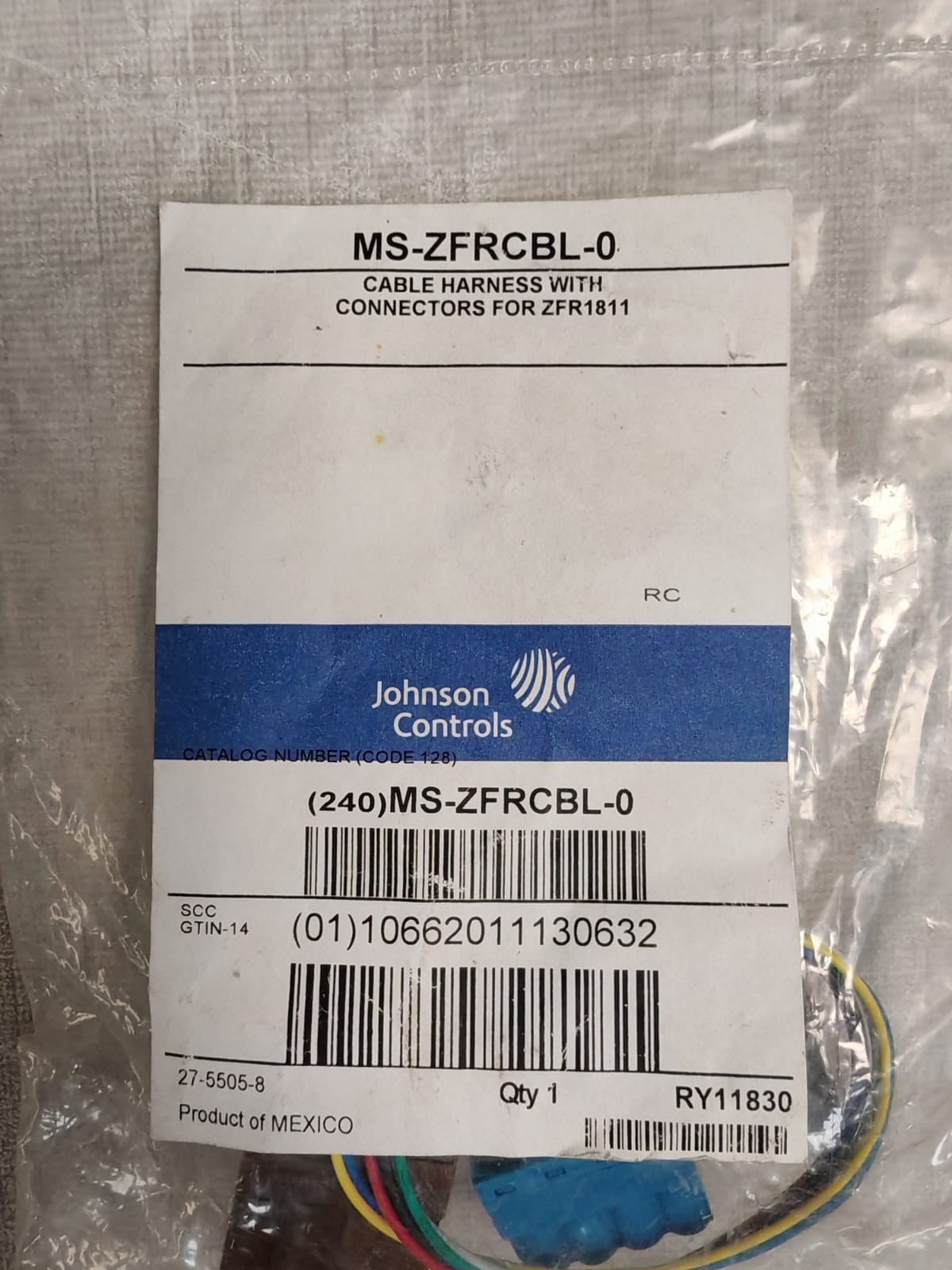 Johnson Controls MS-ZFRCBL-0 Johnson Controls MS-ZFRCBL-0 Cable Harness with Connectors for ZFR1811 2