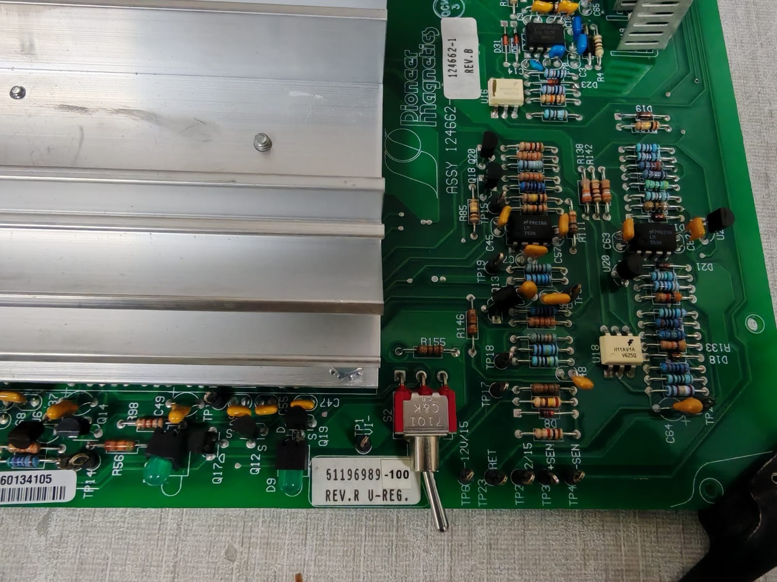PIONEER MAGNETICS 51196989-100 PIONEER MAGNETICS ASSY 124662-1 REV.B CIRCUIT BOARD 51196989-100 4