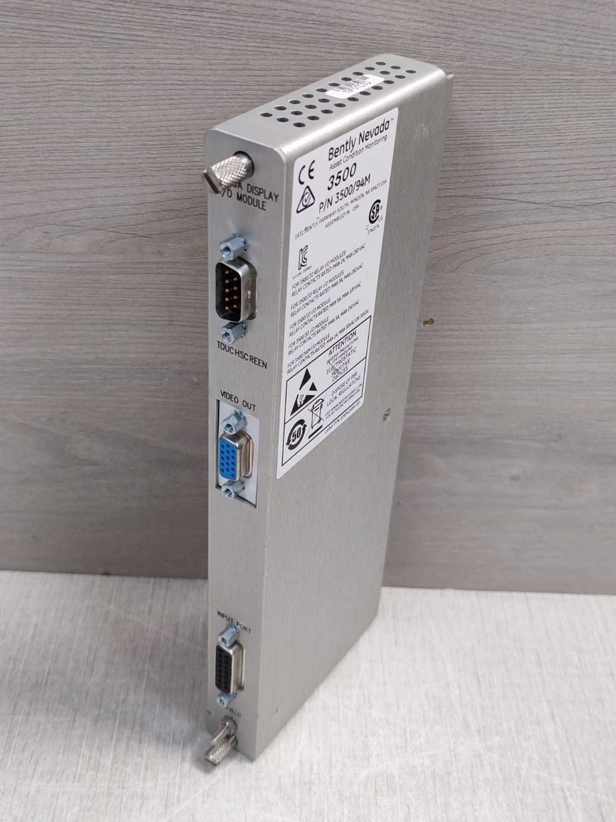 Bently Nevada 190214-01 Bently Nevada 3500/94M 94M VGA Display I/O Module 190214-01 5