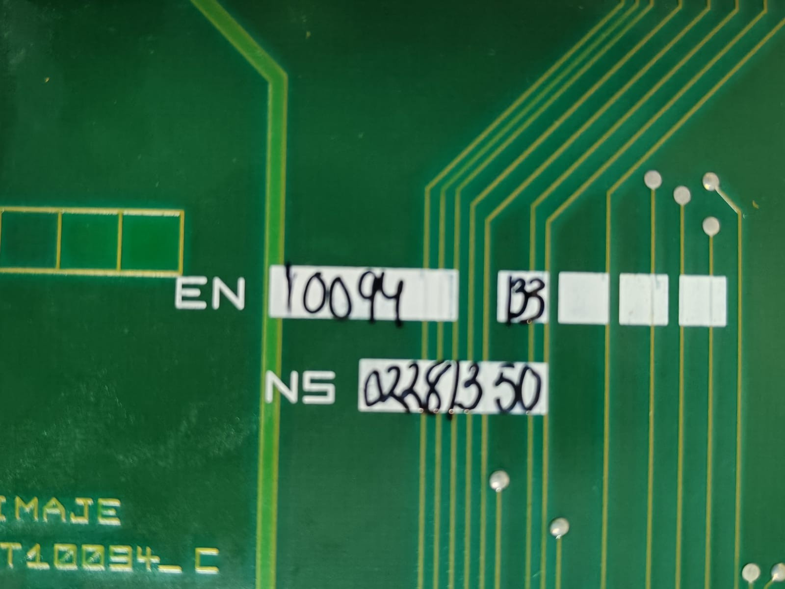 IMAJE ST10094_C EN-10094 133 NS 02281350 IMAJE ST10094_C EN-10094 133 NS 02281350 BACKPLANE BOARD 4