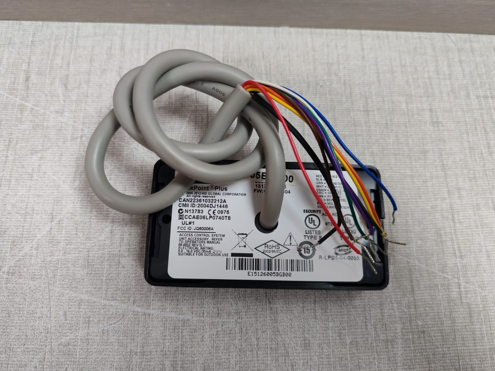 HID 600BKB00 HID 6005BKB00 Proxpoint Plus Mini Mullion Reader FW: 06-0003-04 5