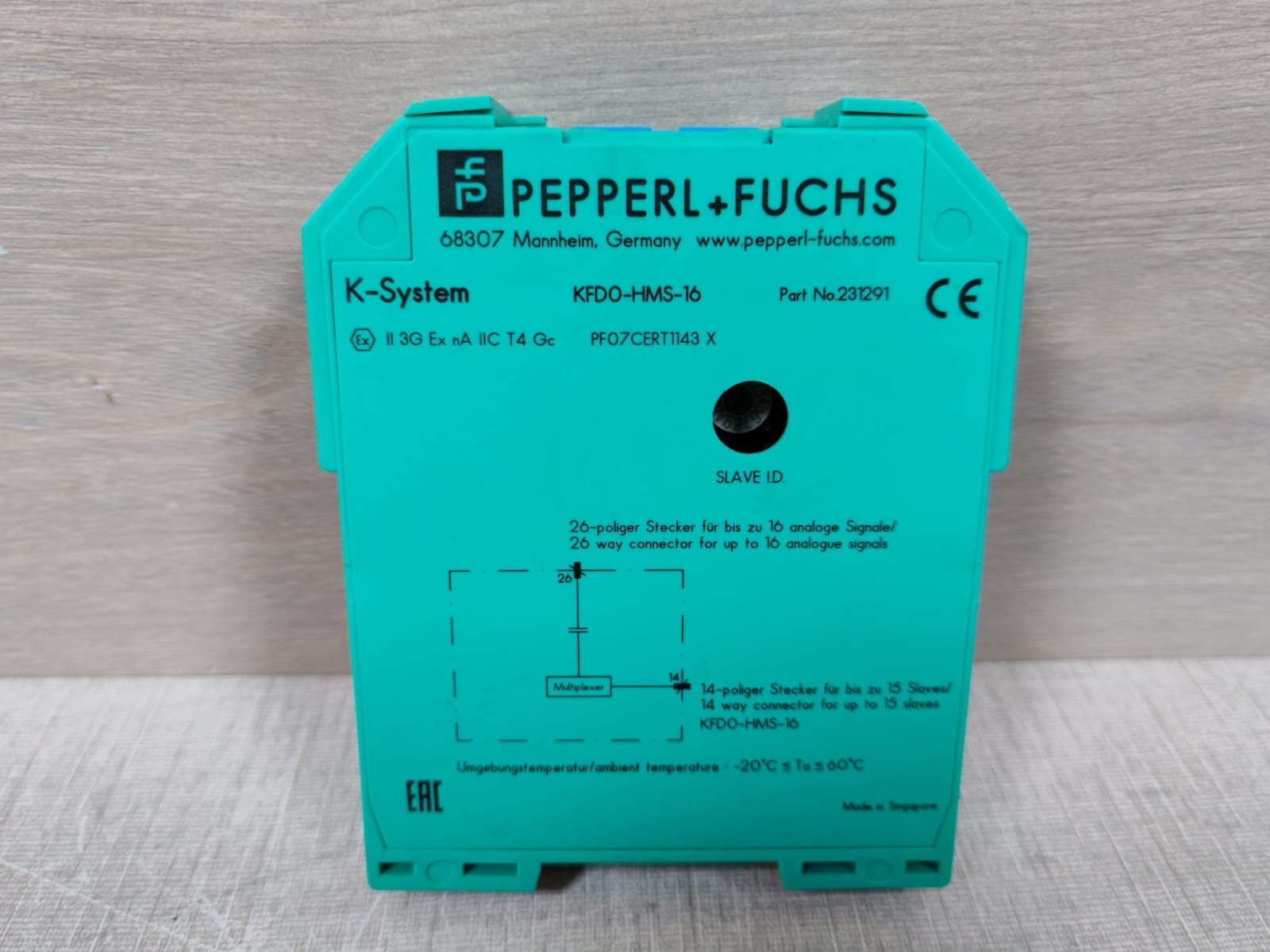Pepperl + Fuchs KFD0-HMS-16 HART MUX Secondary Module 231291