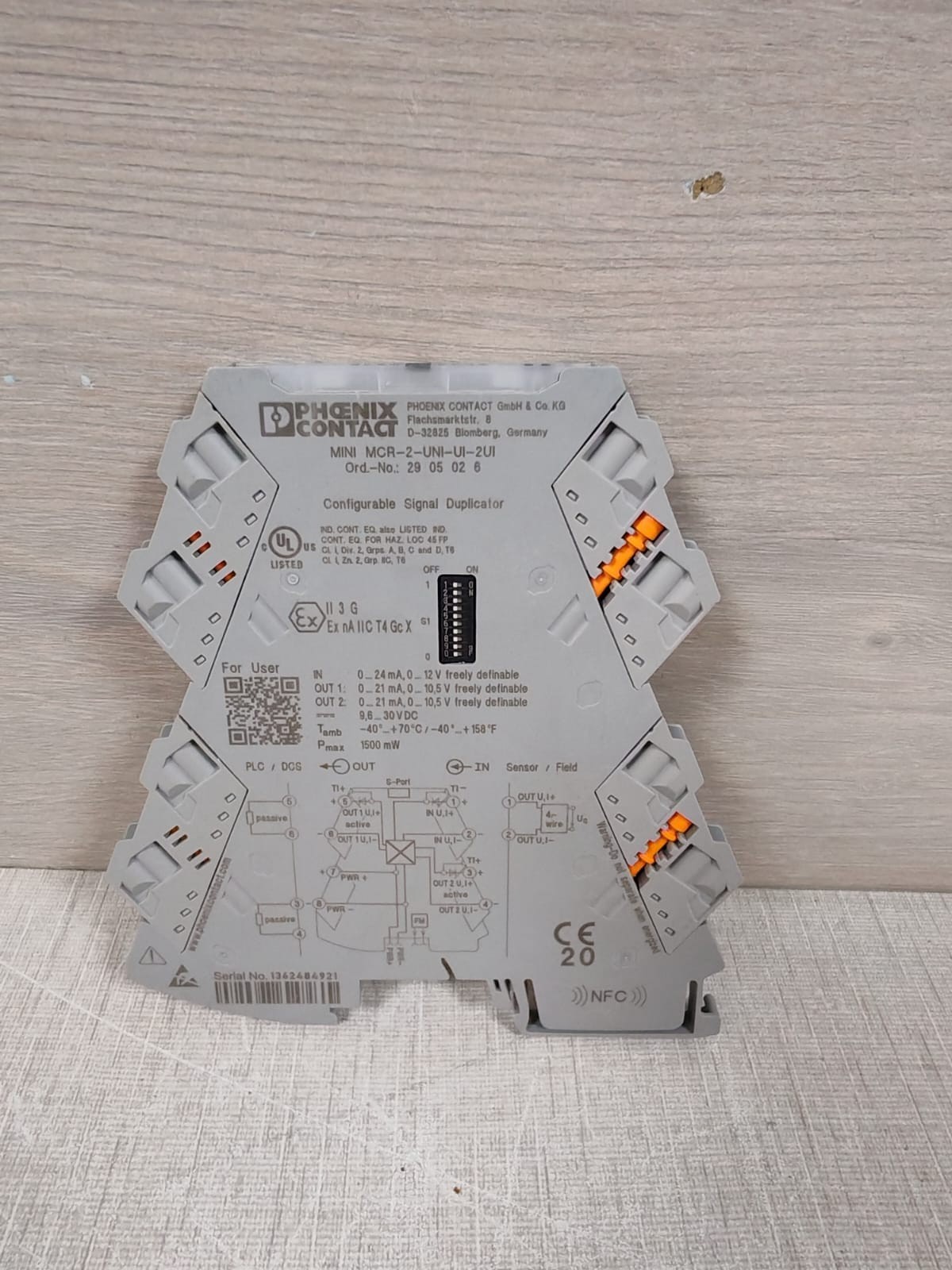 Phoenix Contact 2905026 Phoenix Contact MINI MCR-2-UNI-UI-2UI Input Signal Conditioner 2905026 3
