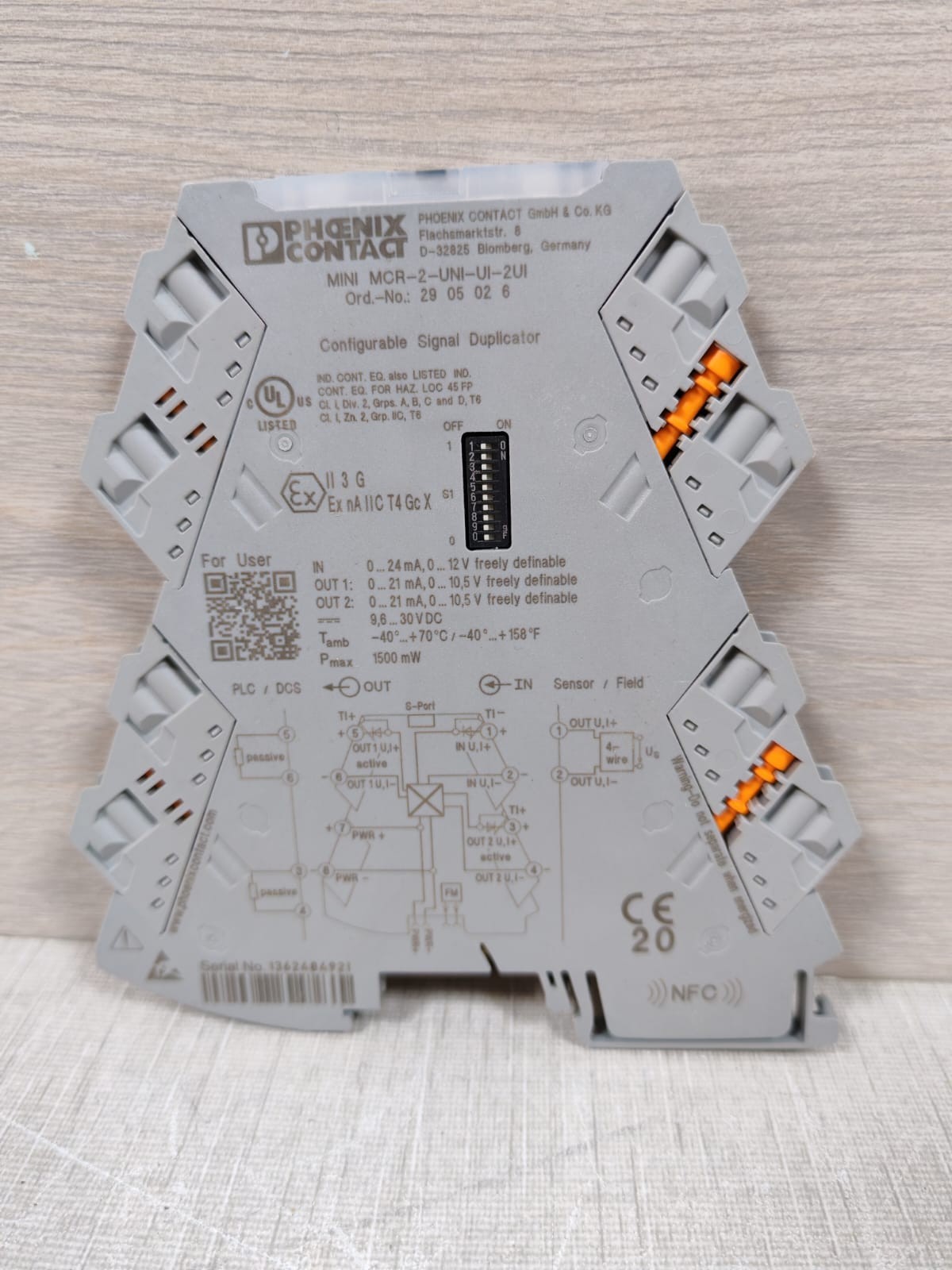 Phoenix Contact MINI MCR-2-UNI-UI-2UI Input Signal Conditioner 2905026