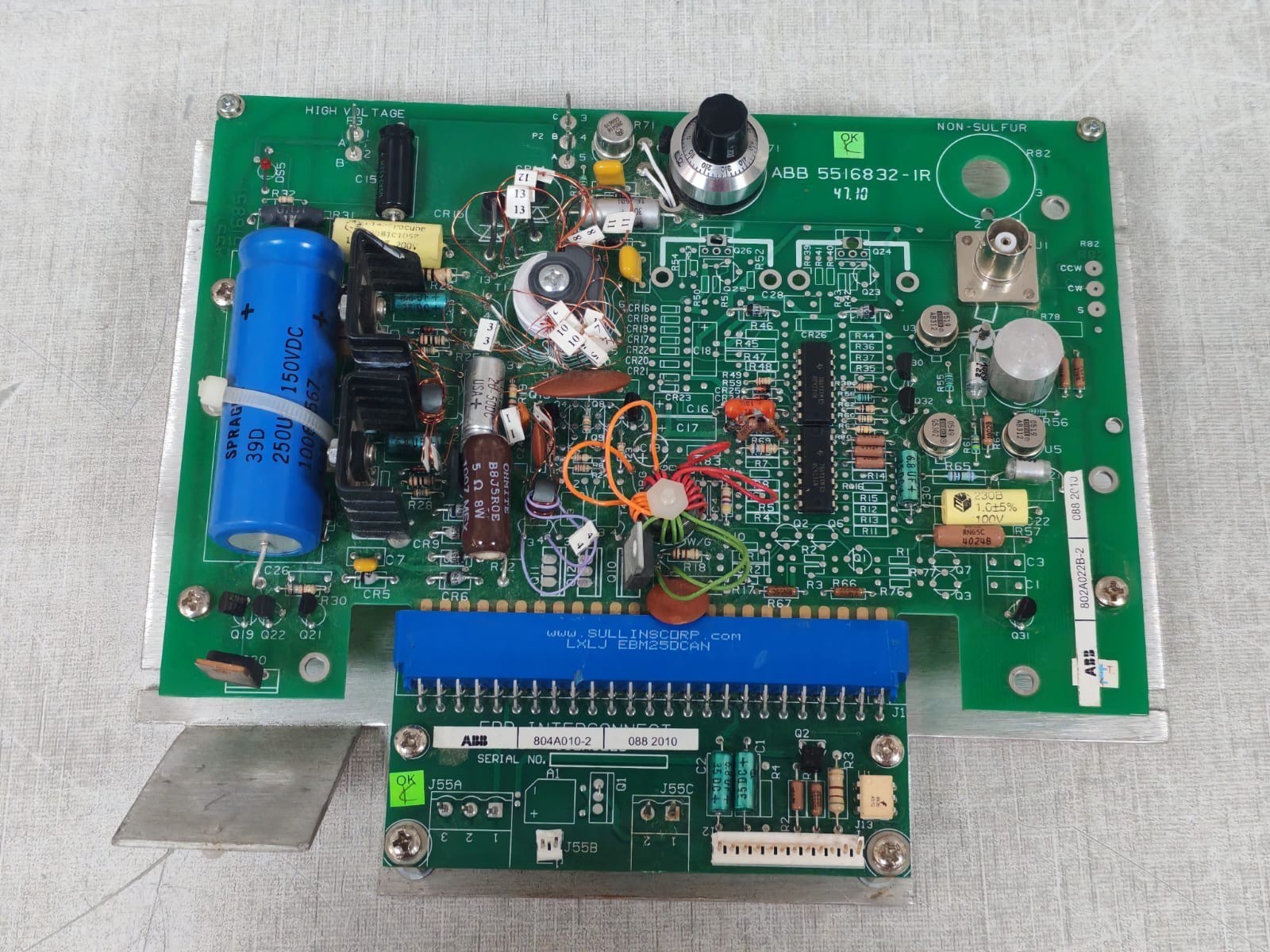 ABB 5516832-IR / 804A010-2 / 802A022B-2 5516851 ABB 5516832-IR / 804A010-2 / 802A022B-2 5516851 ASSY BOARD 6