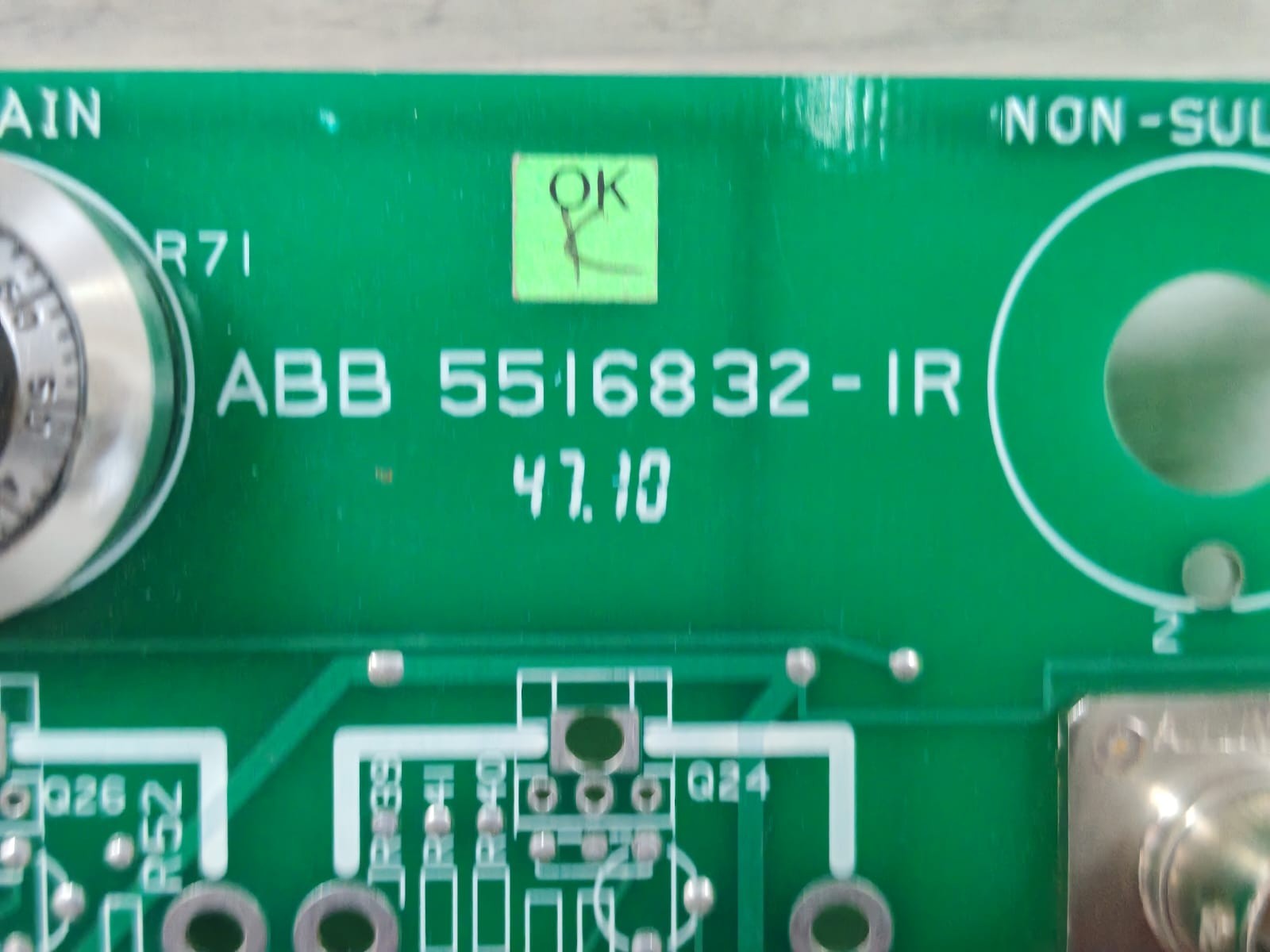 ABB 5516832-IR / 804A010-2 / 802A022B-2 5516851 ABB 5516832-IR / 804A010-2 / 802A022B-2 5516851 ASSY BOARD 8