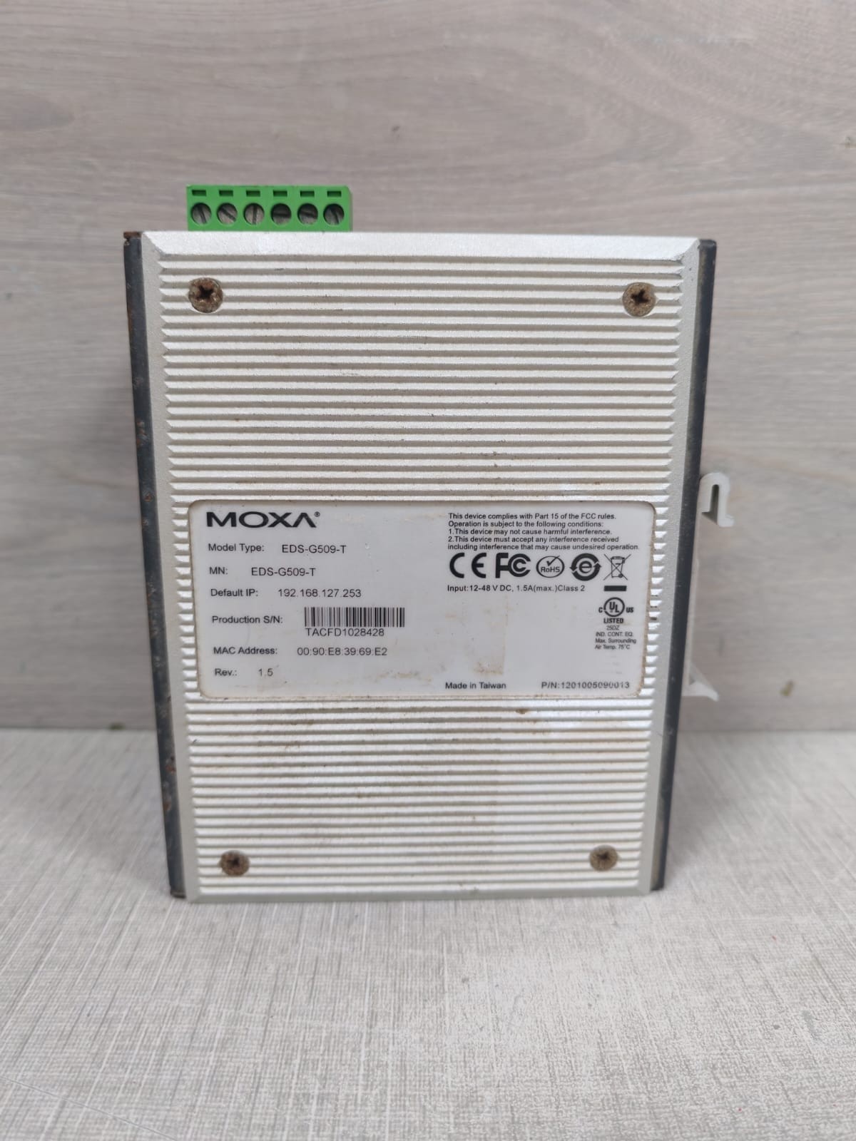 MOXA EDS-G509-T MOXA EDS-G509-T ETHERDEVICE SWITCH REV: 1.5 7