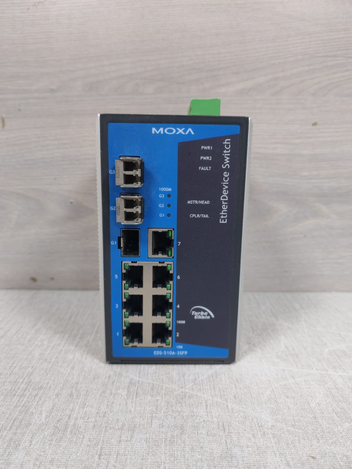 MOXA EDS-510A-3SFP-T MANAGED GIGABIT ETHERNET SWITCH REV: 1.3