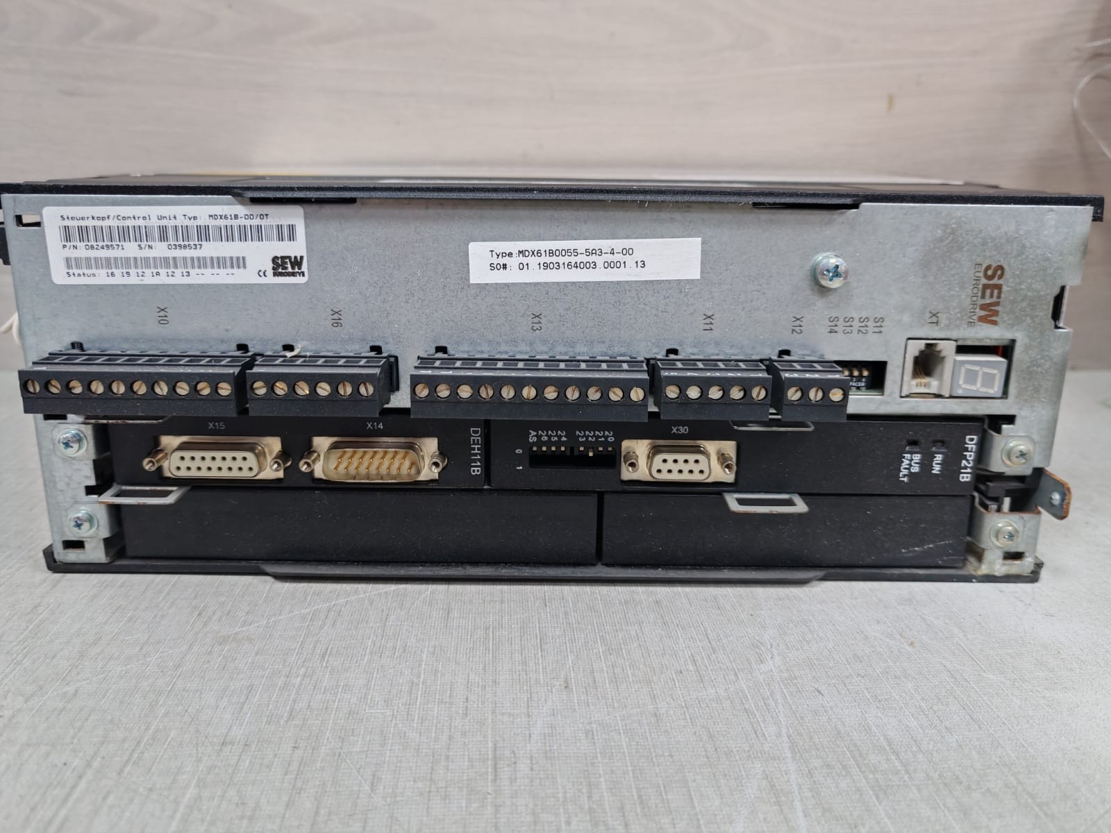 SEW EURODRIVE 08279616 SEW EURODRIVE MDX61B0055-5A3-00 DRIVE INVERTER 08279616 8