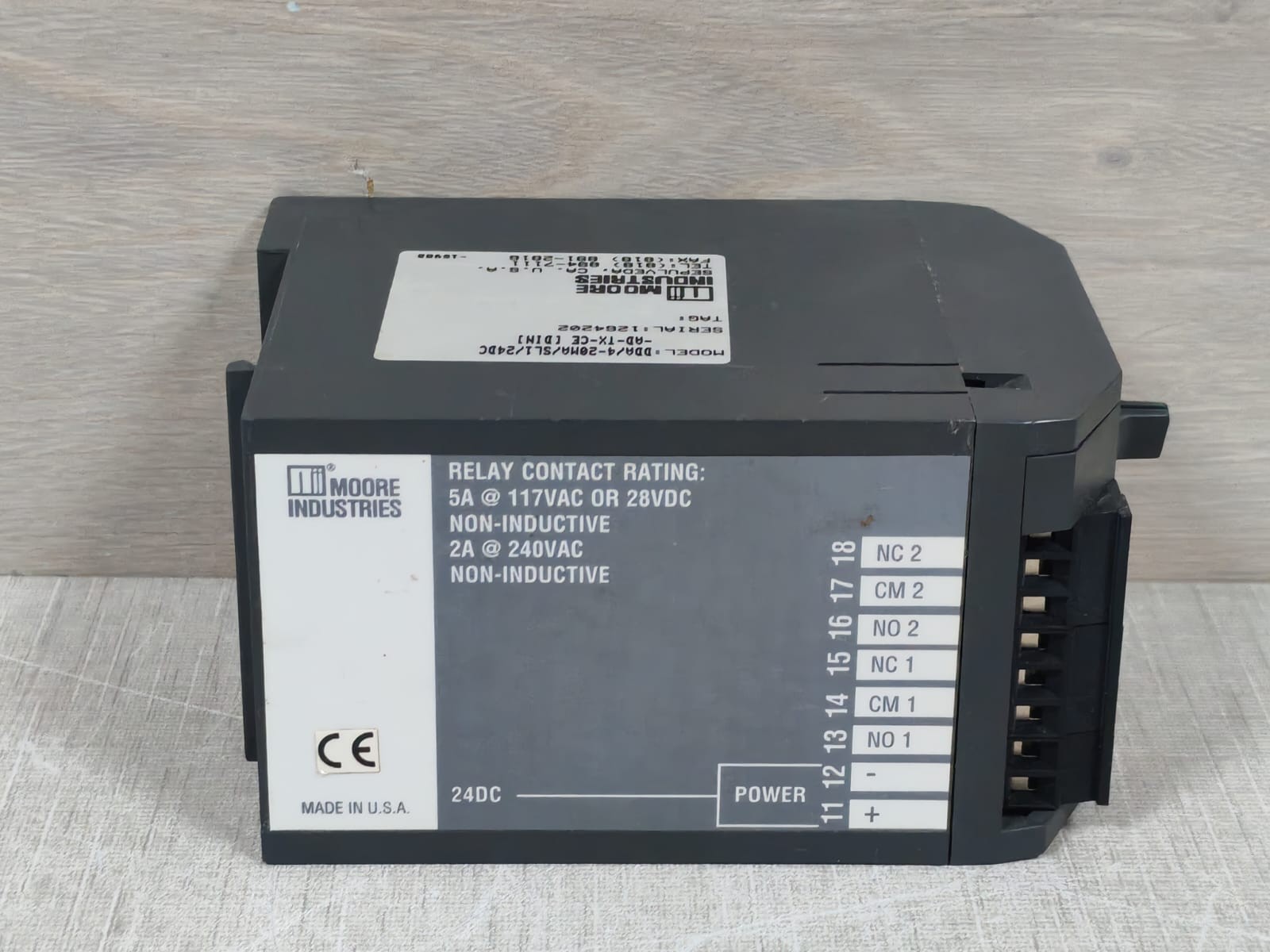 Moore DDA/4-20MA/SL1/24DC-AD-TX-CE (DIN) Moore DDA/4-20MA/SL1/24DC-AD-TX-CE (DIN) Current Alarm Module 5
