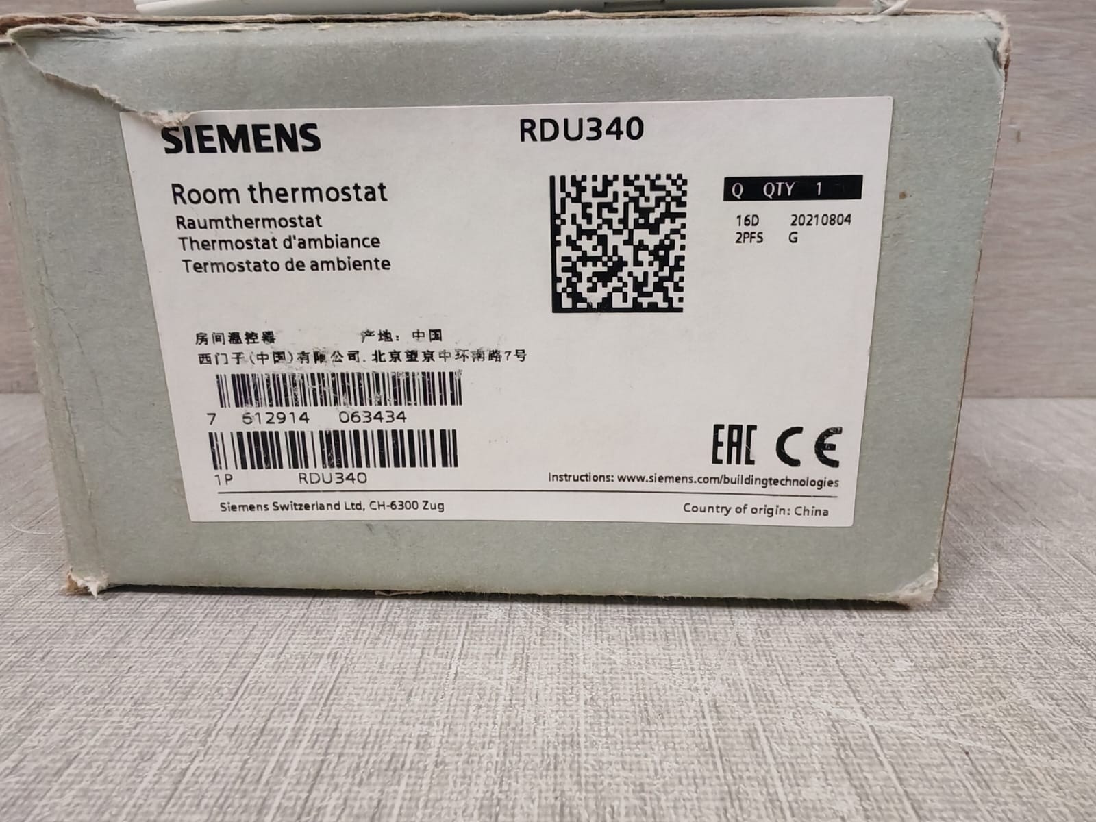 Siemens RDU340 SIEMENS RDU340 ROOM THERMOSTAT 9