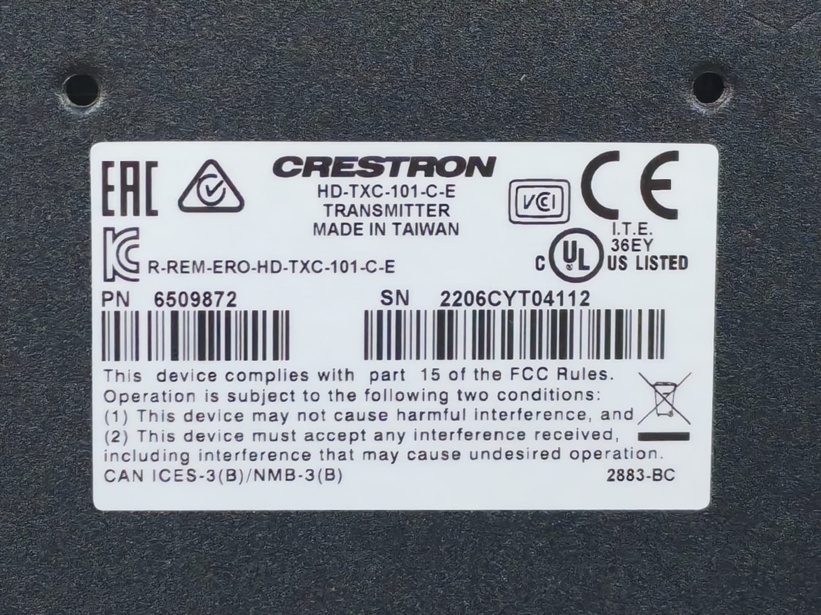 Crestron HD-TXC-101-C-E Crestron HD-TXC-101-C-E Category Cable Transmitter HDMI 4
