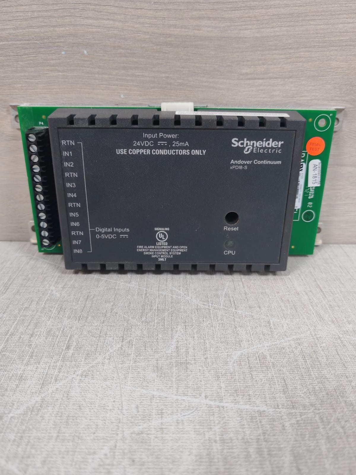 Schneider Electric XPDI8-S SCHNEIDER ELECTRIC XPDI8-S ANDOVER CONTINUUM REV.A 2