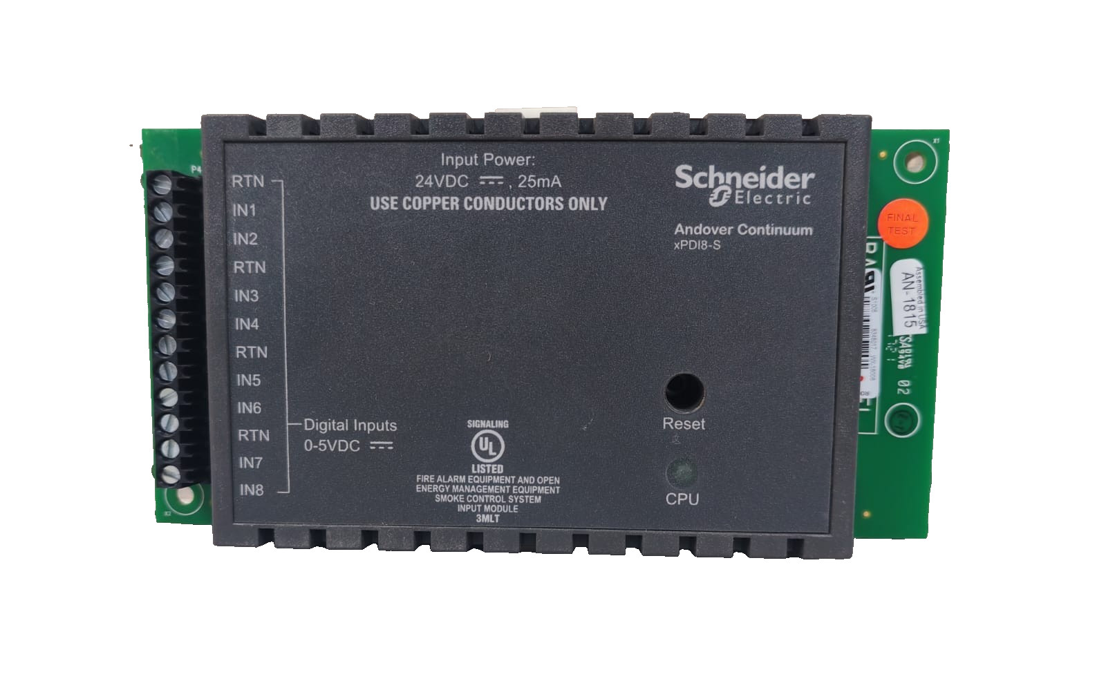 SCHNEIDER ELECTRIC XPDI8-S ANDOVER CONTINUUM REV.A