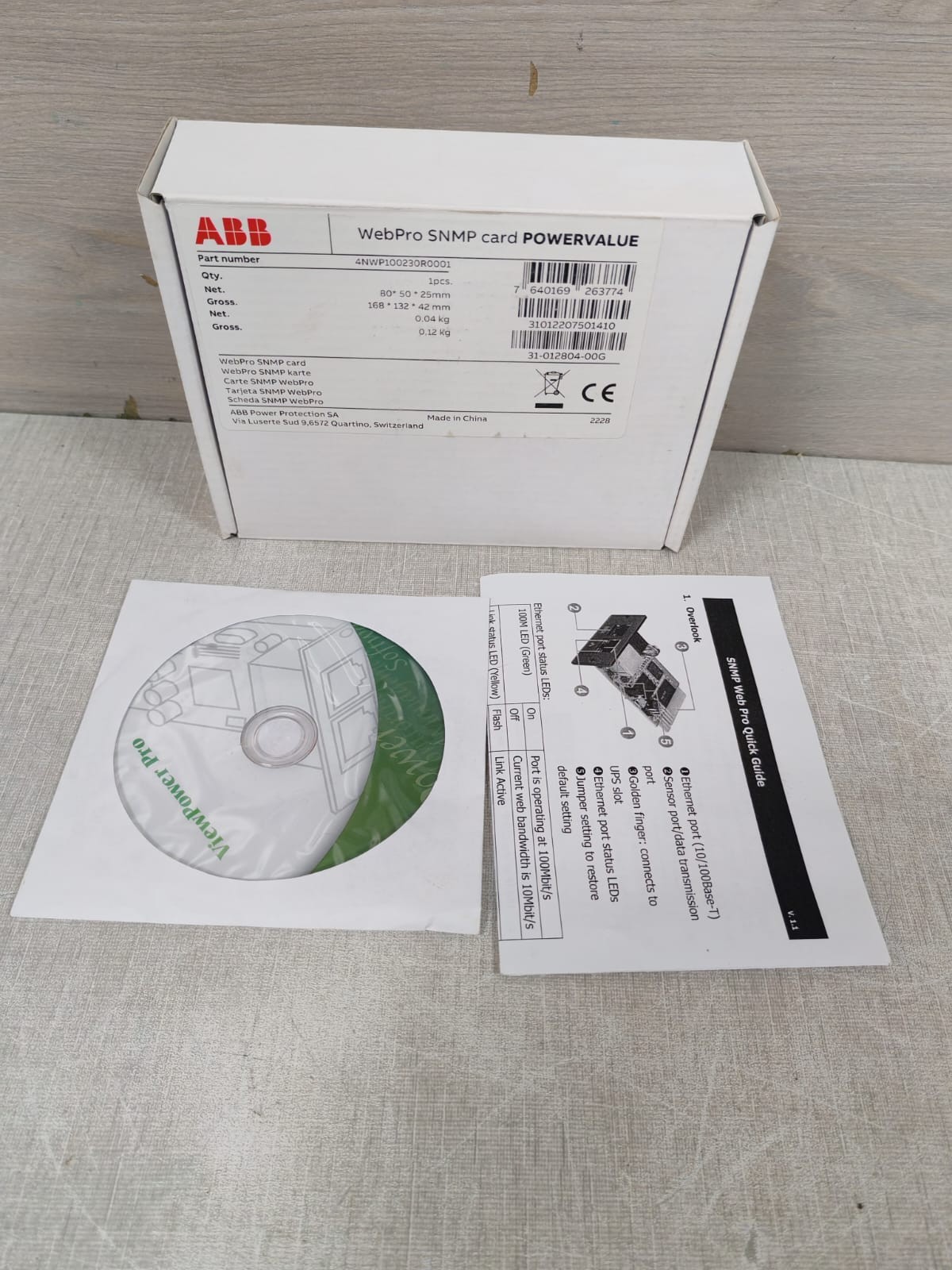 ABB 4NWP100230R0001 ABB WEBPRO SNMP CARD POWERVALUE 4NWP100230R0001 8