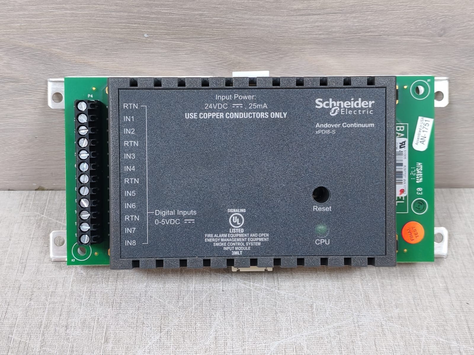 Schneider Electric XPDI8-S Schneider XPDI8 S Electric XPDI8 S Andover Continuum Expansion Module 3
