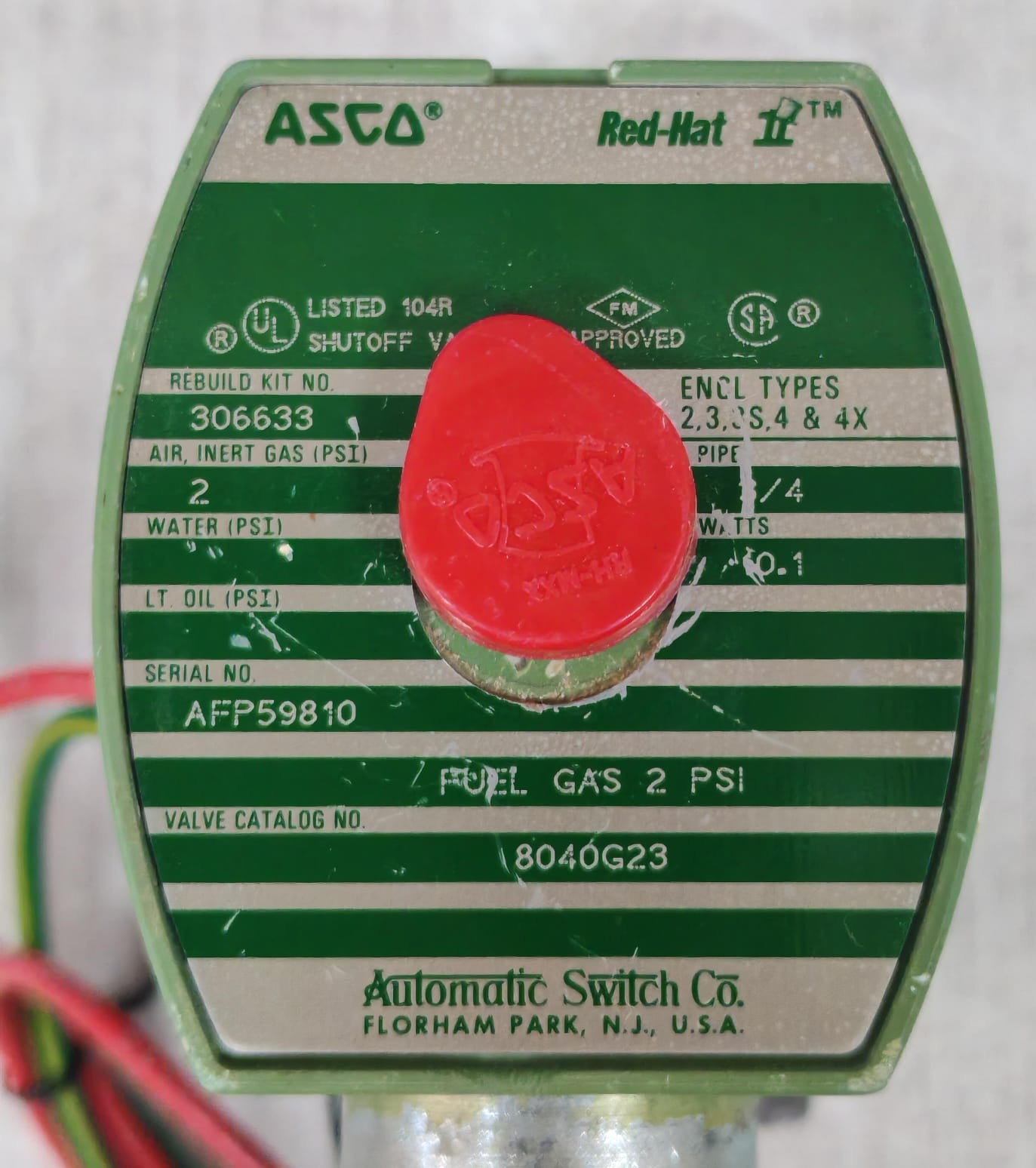 ASCO VALVE-306633 ASCO MP-C-080 238610-032-D Shutoff Valve 306633 2