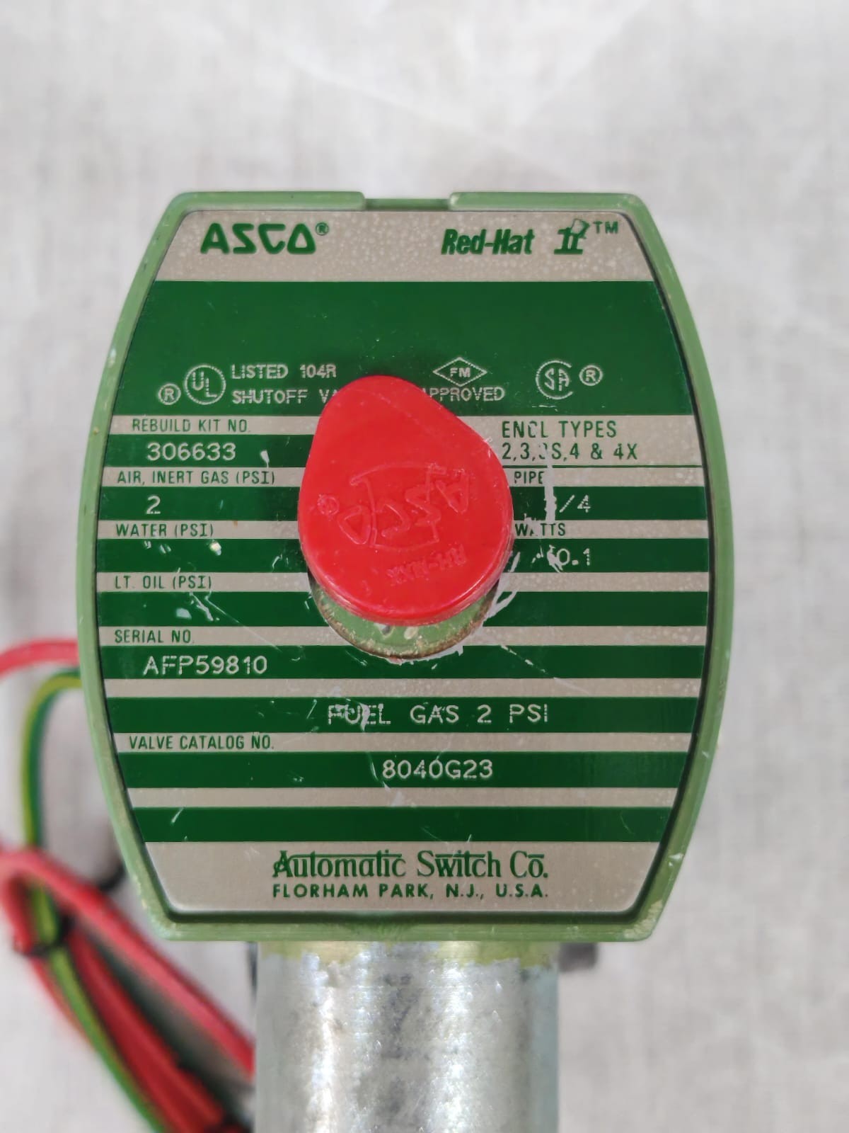 ASCO VALVE-306633 ASCO MP-C-080 238610-032-D Shutoff Valve 306633 3