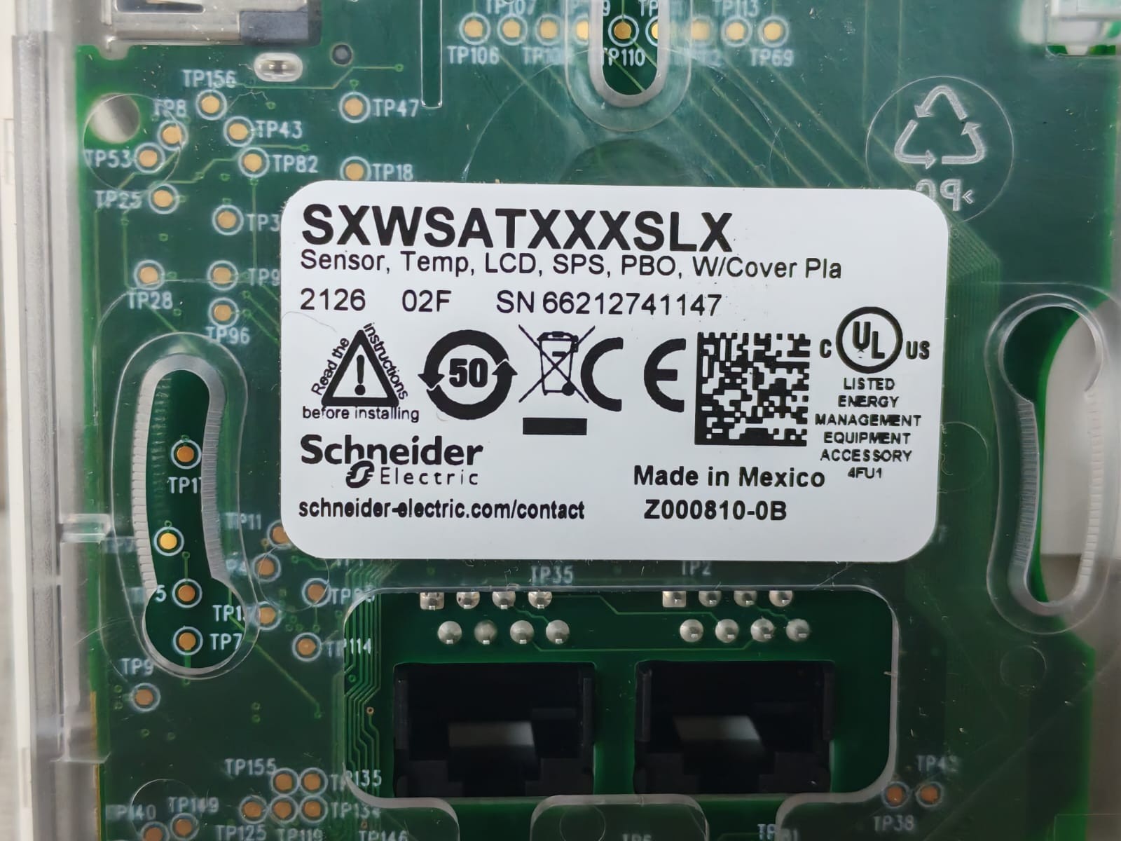 Schneider Electric SXWSATXXXSLX Schneider Electric SXWSATXXXSLX SmartX Temperature Sensor 3