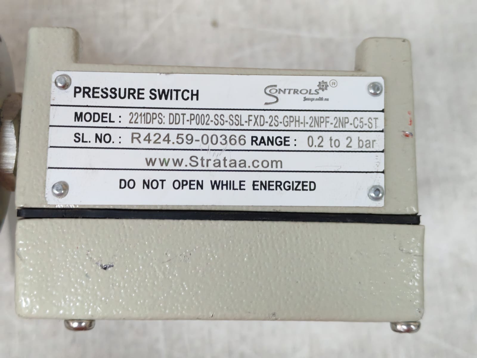 STRATAA CONTROLS DDT-P002-SS-SSL-FXD-2S-GPH-I-2NPF-2NP-C5-ST STRATAA CONTROLS 2211DPS: DDT-P002-SS-SSL-FXD-2S-GPH-I-2NPF-2NP-C5-ST 9