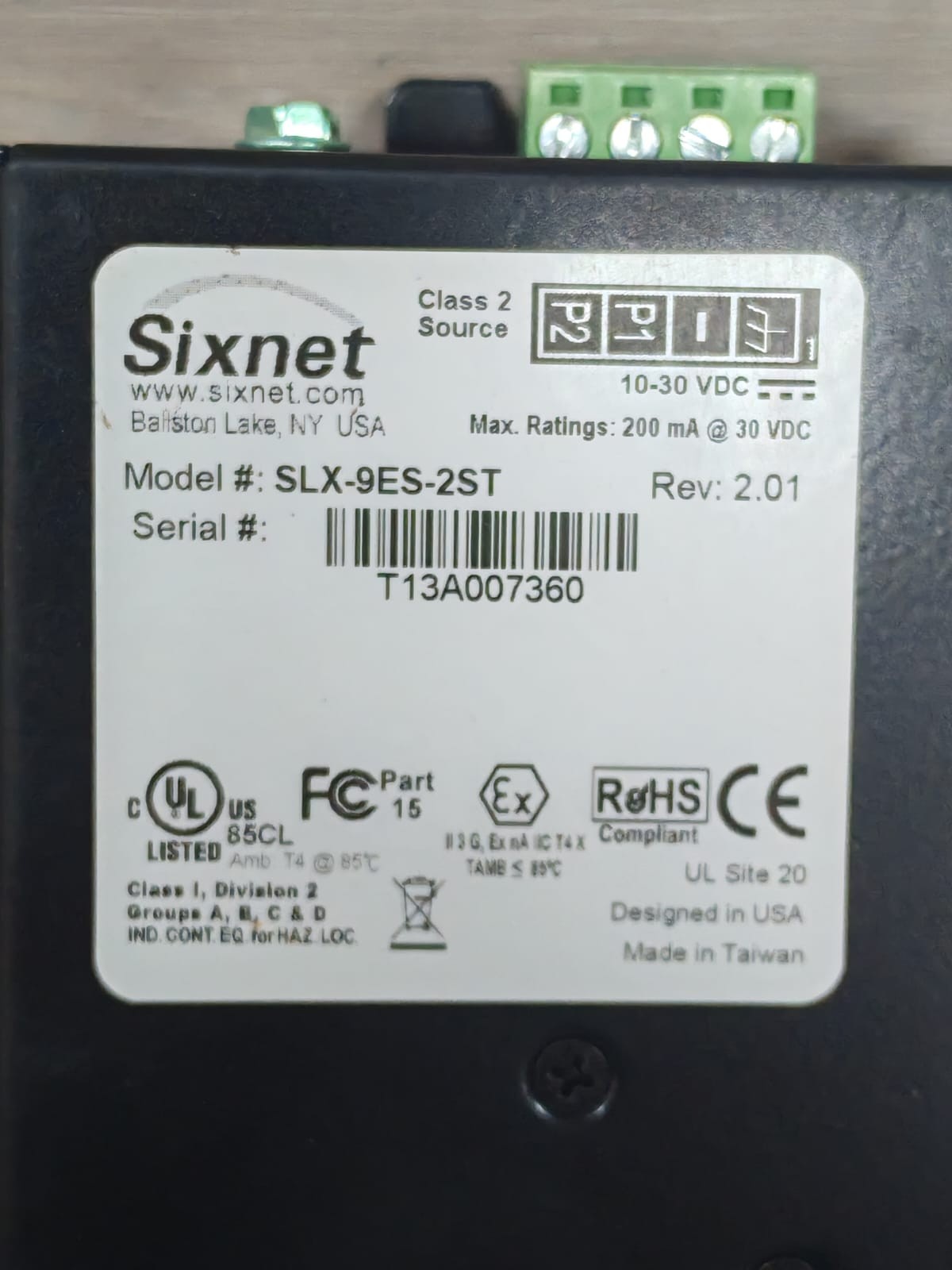 Sixnet SLX-9ES-2ST SIXNET SLX-9ES-2ST Rev.2.01 9-Port Industrial Ethernet Switch 4