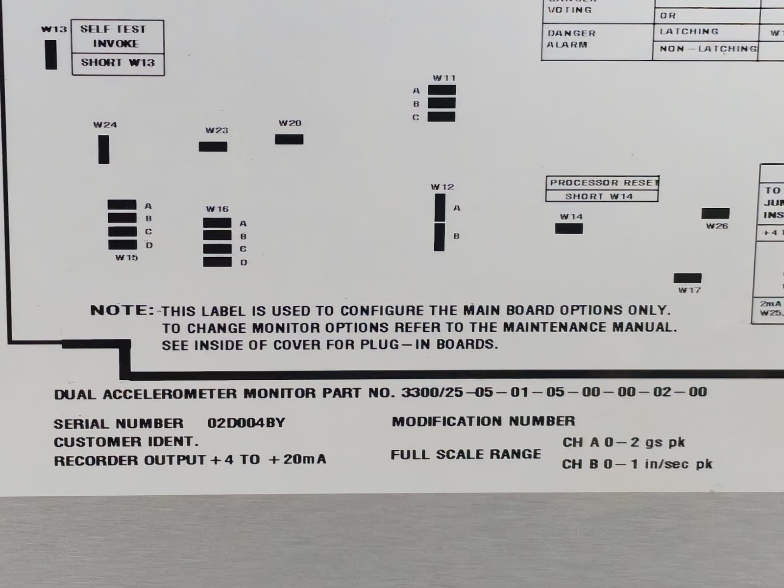 Bently Nevada 3300/25-05-01-05-00-00-02-00 Bently Nevada 3300/25-05-01-05-00-00-02-00 Dual Accelerometer Monitor 7