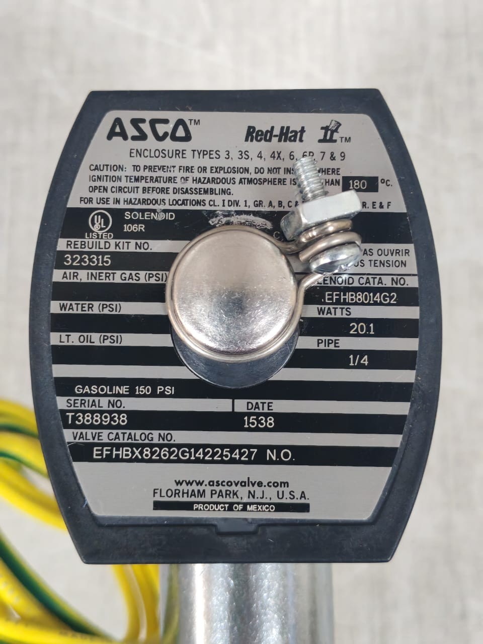 ASCO 272814-132-D  / 323315 ASCO 272814-132-D RED-HAT SOLENOID VALVE 323315 2