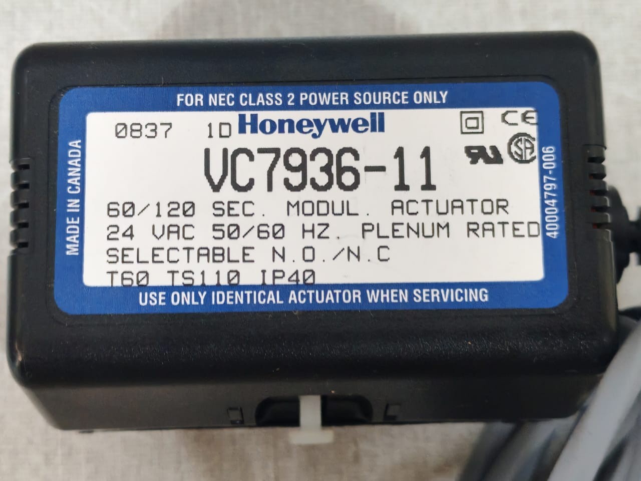 Honeywell VC7936ZZ11/U Honeywell VC7936-11 60/120-SEC.Modulating Actuator VC7936ZZ11/U 3