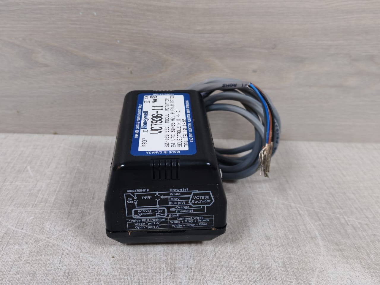 Honeywell VC7936ZZ11/U Honeywell VC7936-11 60/120-SEC.Modulating Actuator VC7936ZZ11/U 7