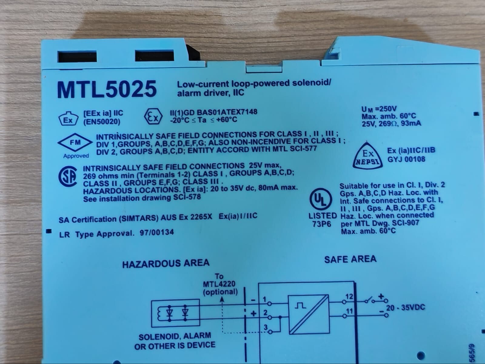 MTL MTL5025 MTL5025 LOW CURRENT LOOP POWERED SOLENOLD/ALARM DRIVER 2