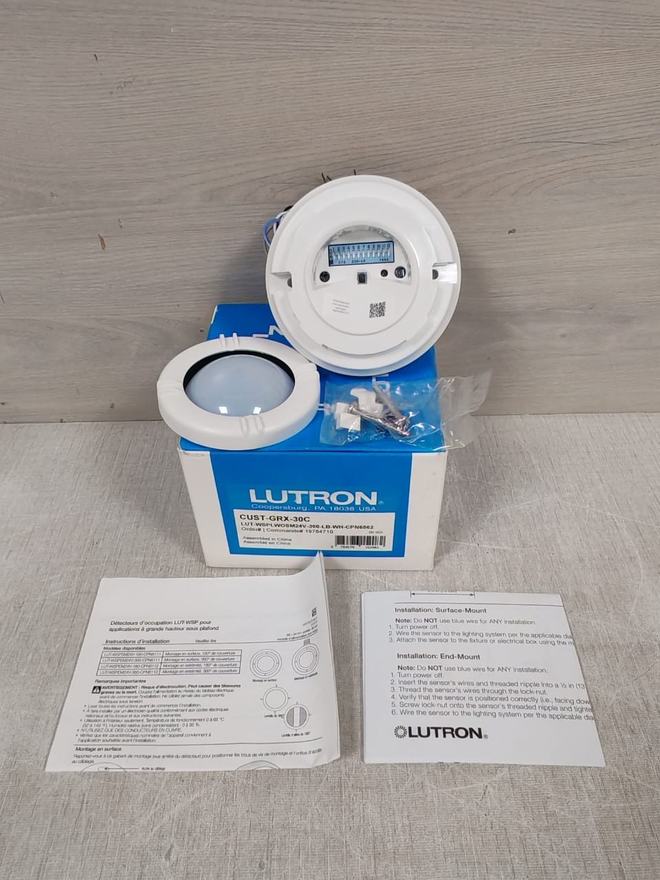 LUTRON CUST-GRX-30C LUT-WSPLWOSM24V-360-LB-WH-CPN6562