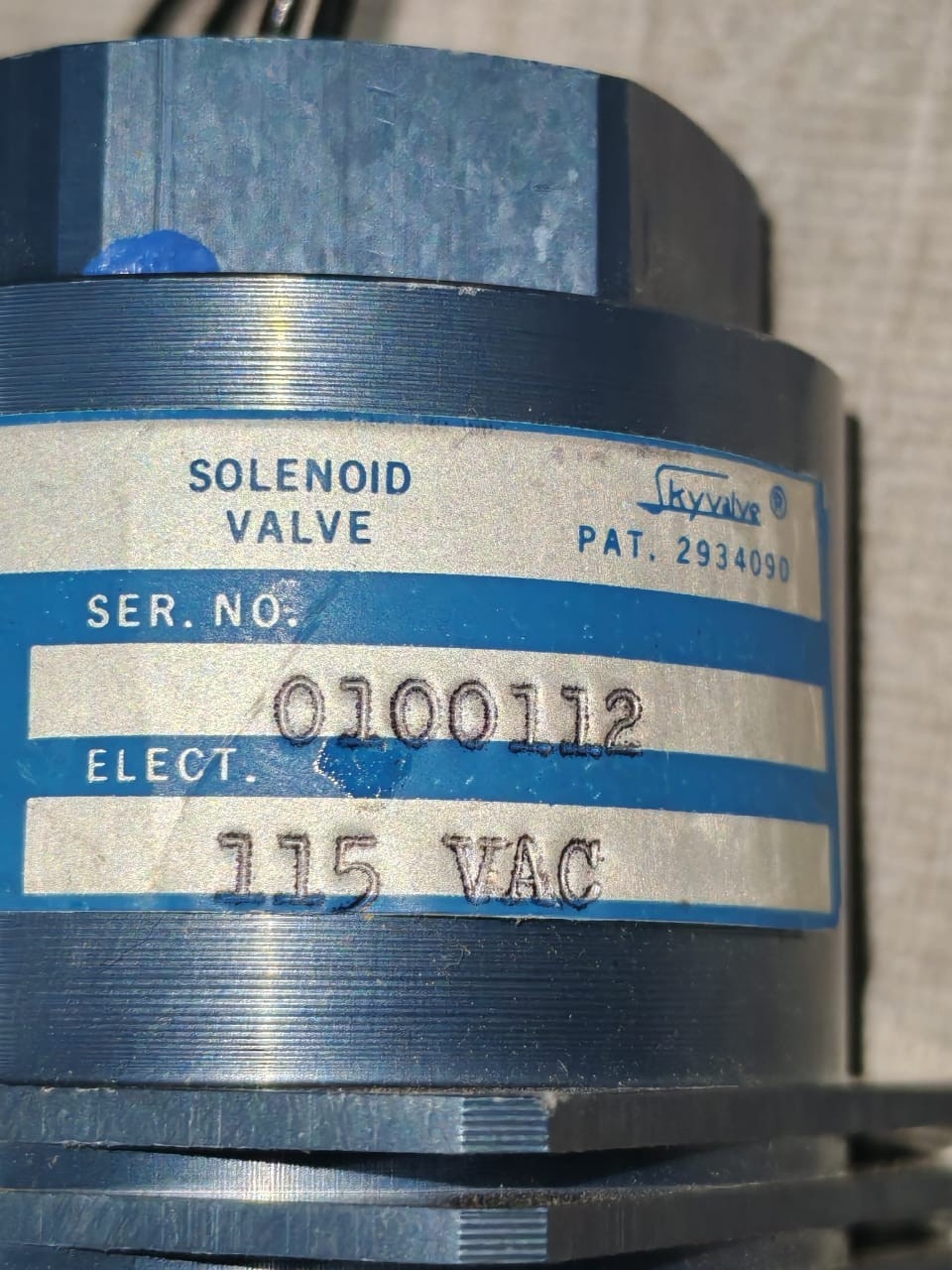 CIRCLE SEAL PSI-115 CIRCLE SEAL SOLENOID VALVE MODEL SV11A32P4P H 3000 PSI 115 VAC 3