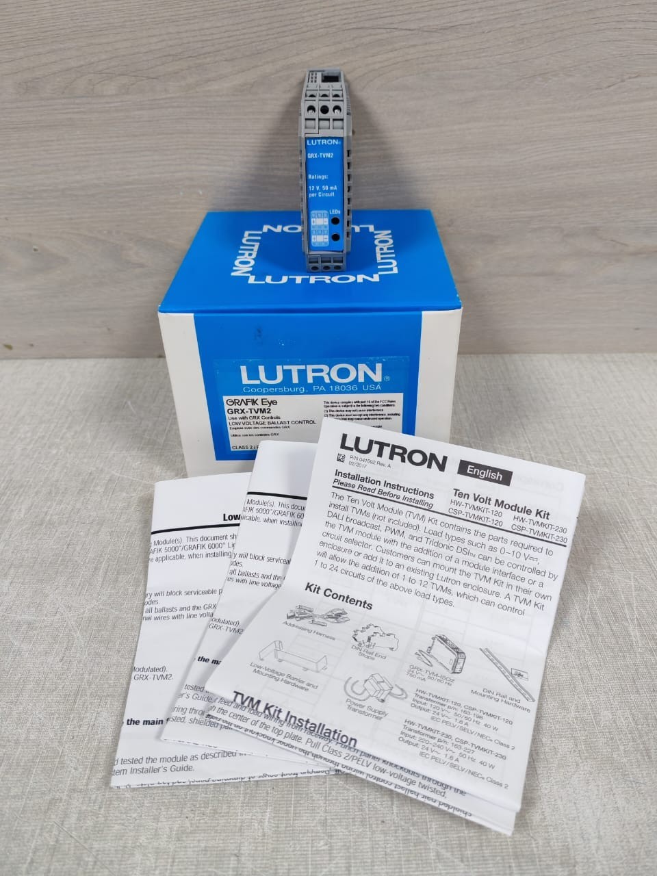 LUTRON GRX-TVM2 GRAFIK EYE LOW VOLTAGE BALLAST CONTROL