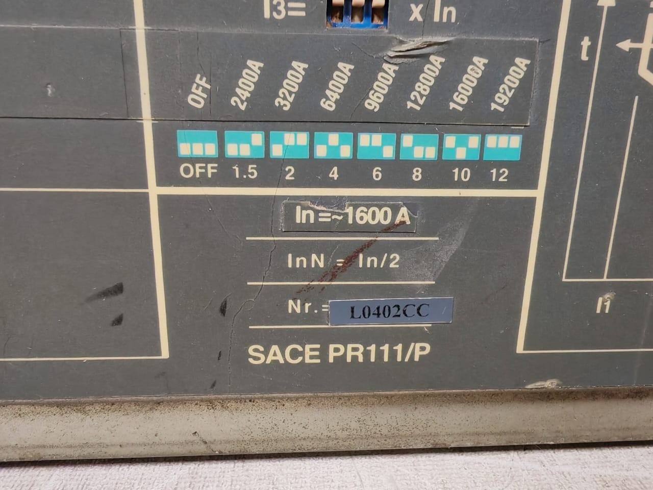 ABB SACE-PR111/P ABB SACE-PR111/P Protection Trigger 1600A 2