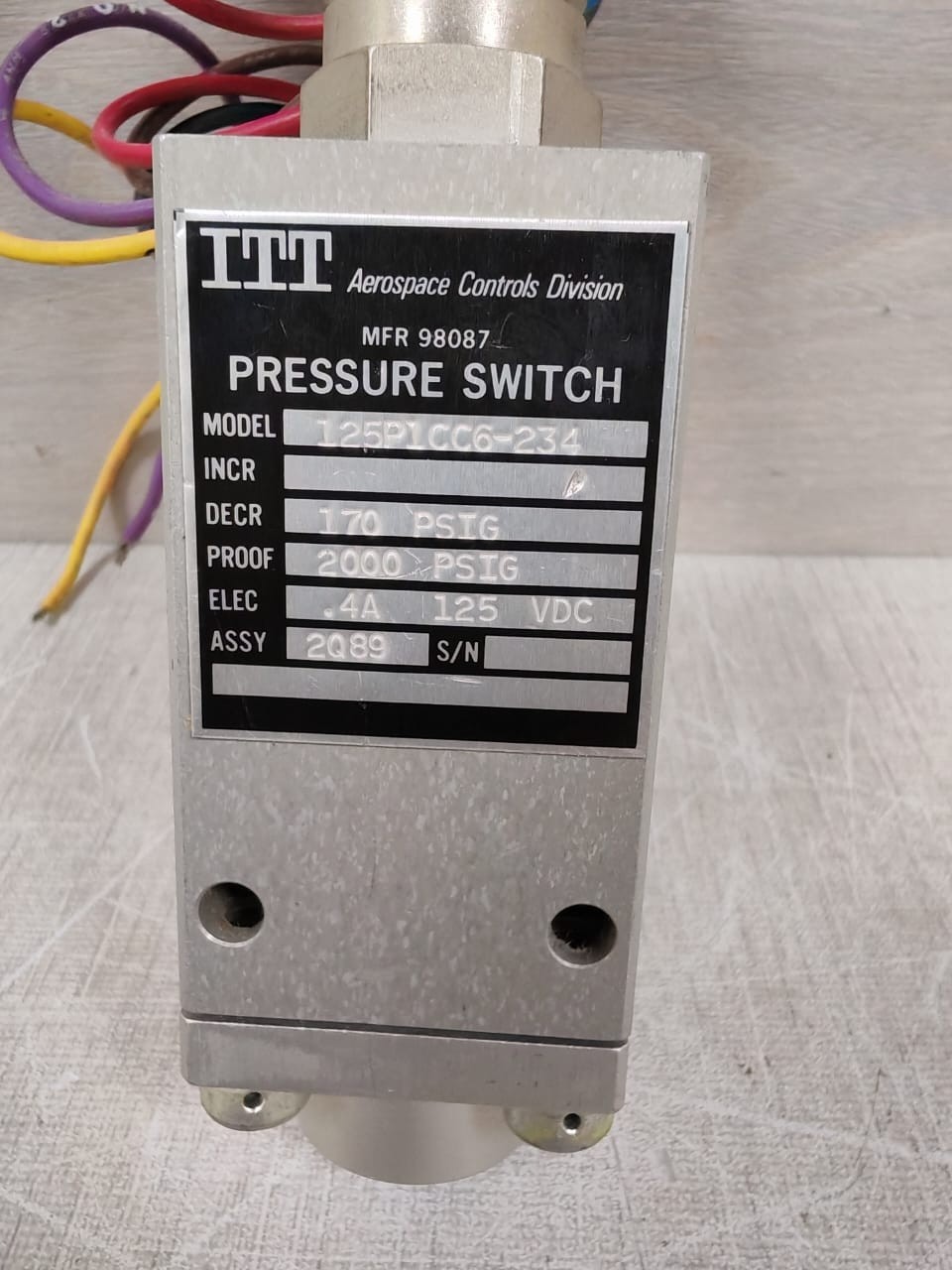 ITT 125P1CC6-234 ITT 125P1CC6-234 PRESSURE SWITCH 2