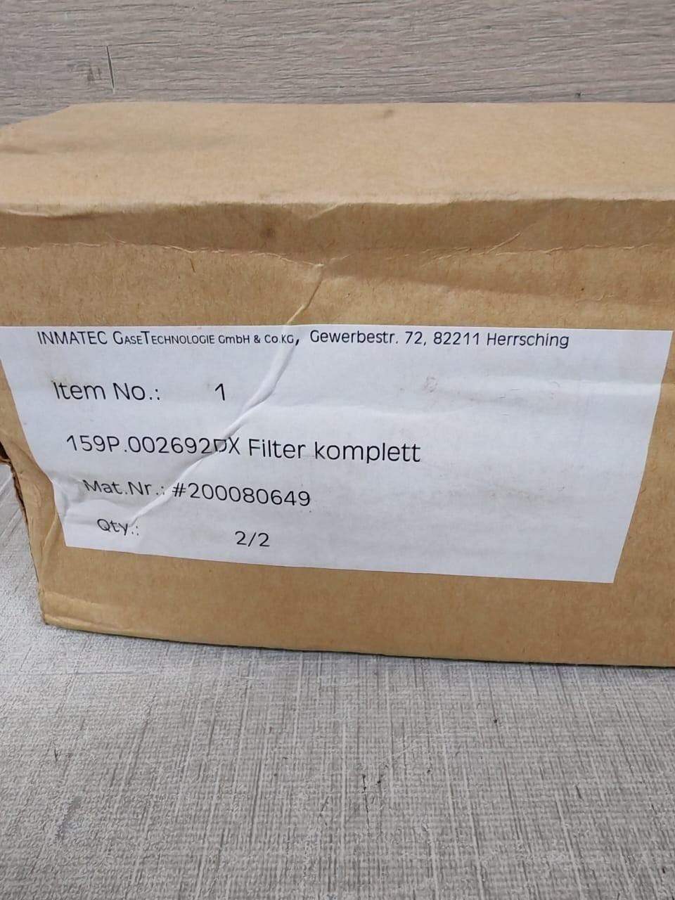 INMATEC 159P.002692DX INMATEC 159P.002692DX N2 GENERATION FILTER 9