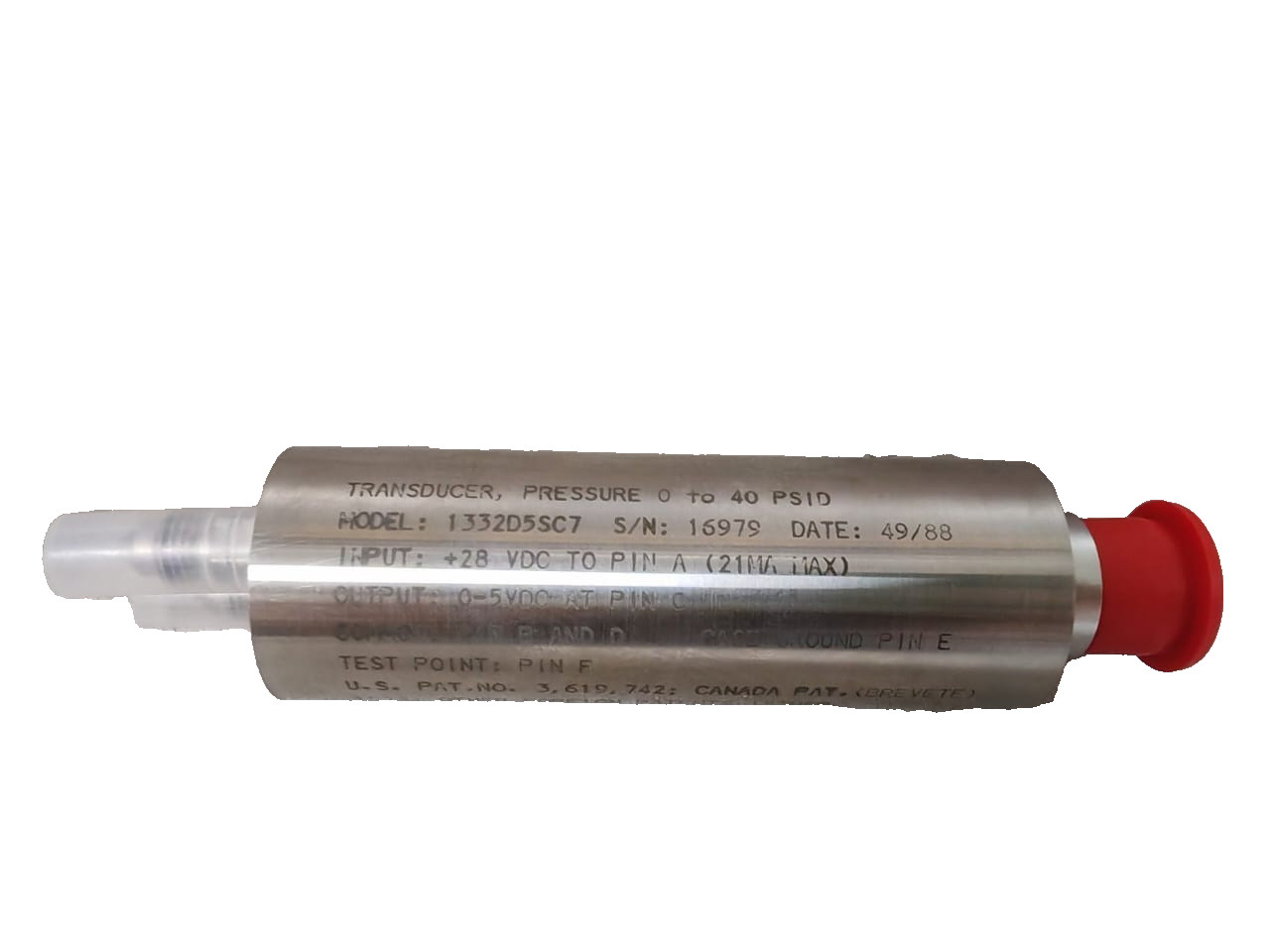 ROSEMOUNT 1332D5SC7 TRANSDUCER,PRESSURE 0 TO 40 PSID