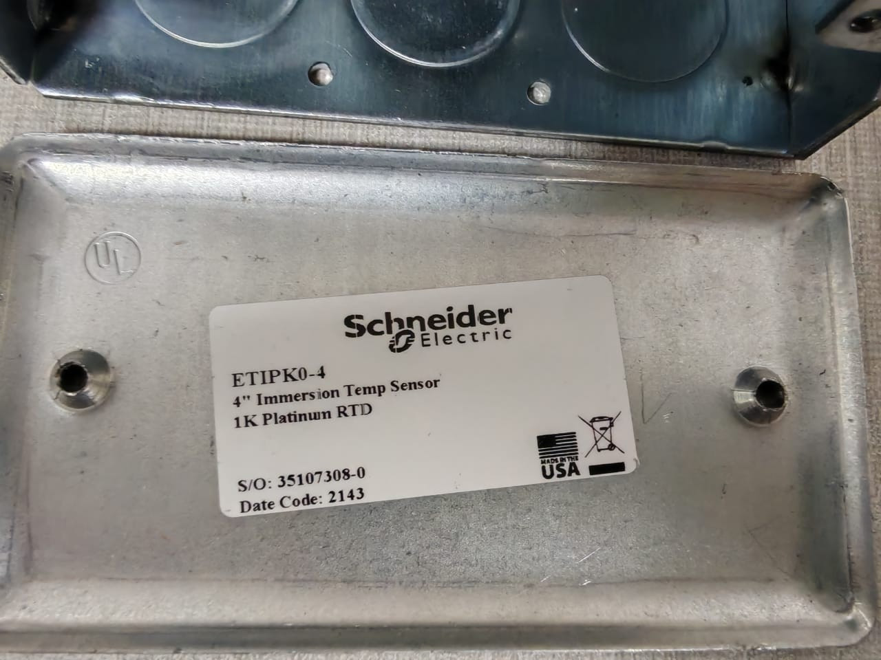 Schneider Electric ETIPK0-4 SCHNEIDER ELECTRIC ETIPK0-4 4"IMMERSION TEMP SENSOR 2