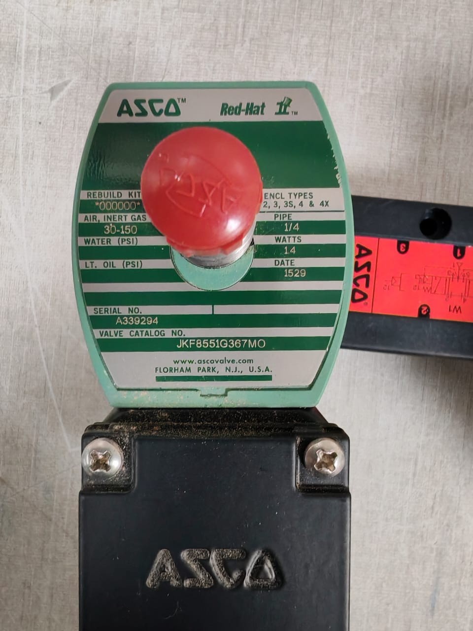 ASCO 8551B467 MO ASCO 8551B467 MO SUPPLY SOLENOID VALVE JKF8551G367MO 2
