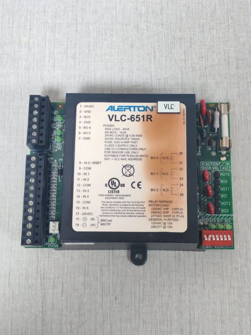 ALERTON VLC-651R / VLC-651RZ-K-F CONTROLLER