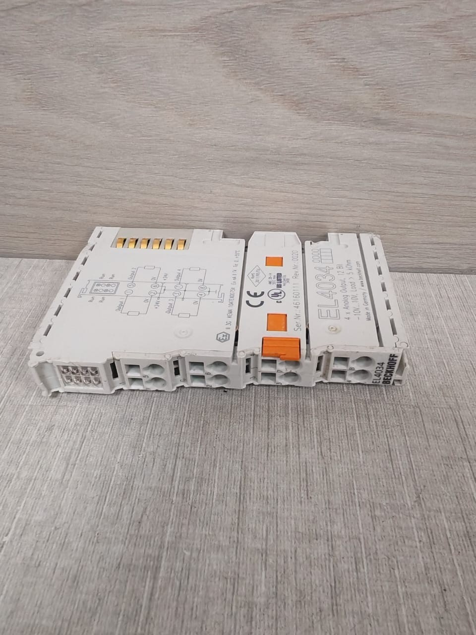 BECKHOFF EL4034 BECKHOFF EL4034 ETHERCAT 4-CHANNEL ANALOG INPUT TERMINAL MODULE 4
