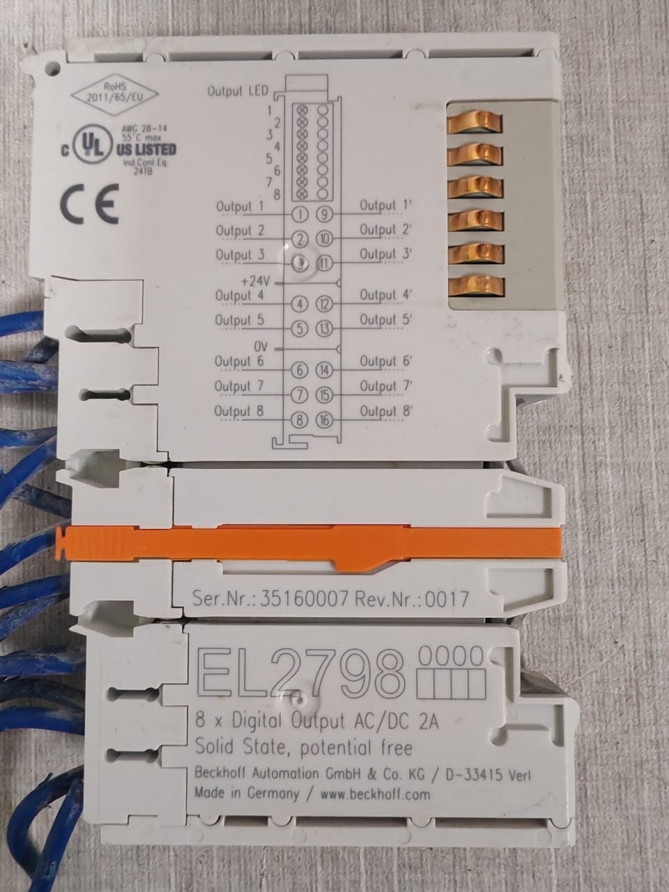 BECKHOFF EL2798 BECKHOFF EL2798 DIGITAL OUTPUT TERMINAL REV.0017 2