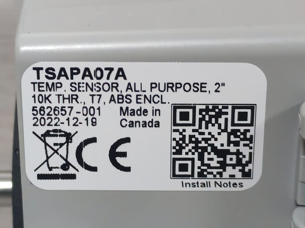 Greystone TSAPA07A GREYSTONE TSAPA07A ALL PURPOSE DUCT/IMMERSION TEMP.SENSOR 3