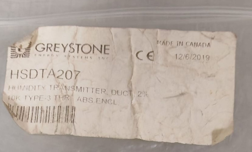 Greystone HSDTA207 GREYSTONE HSDTA207 DUCT HUMIDITY TRANSMITTER 6