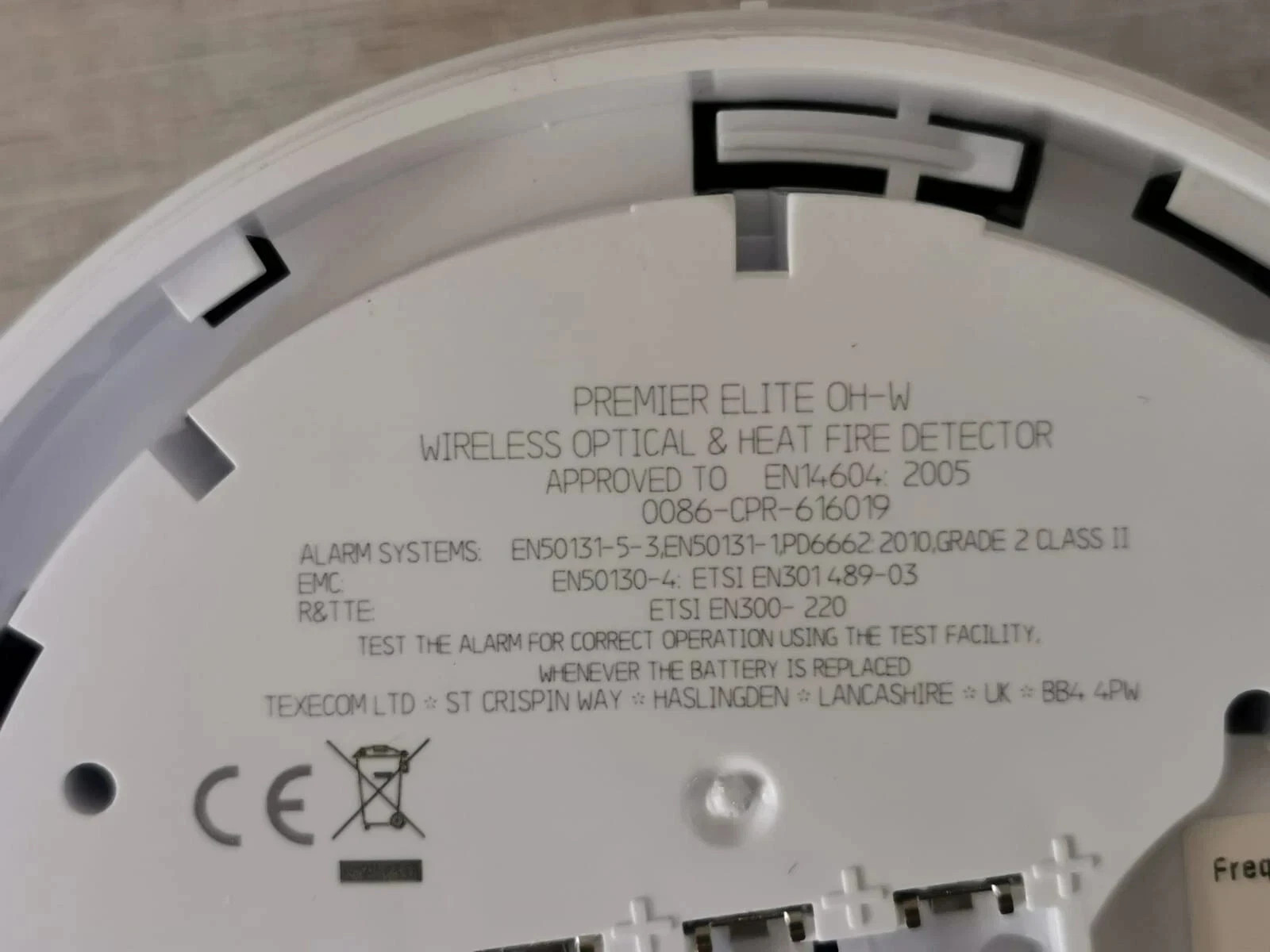 Texecom OH-W Texecom Premier Elite OH-W Wireless Optical and Heat Detector 5